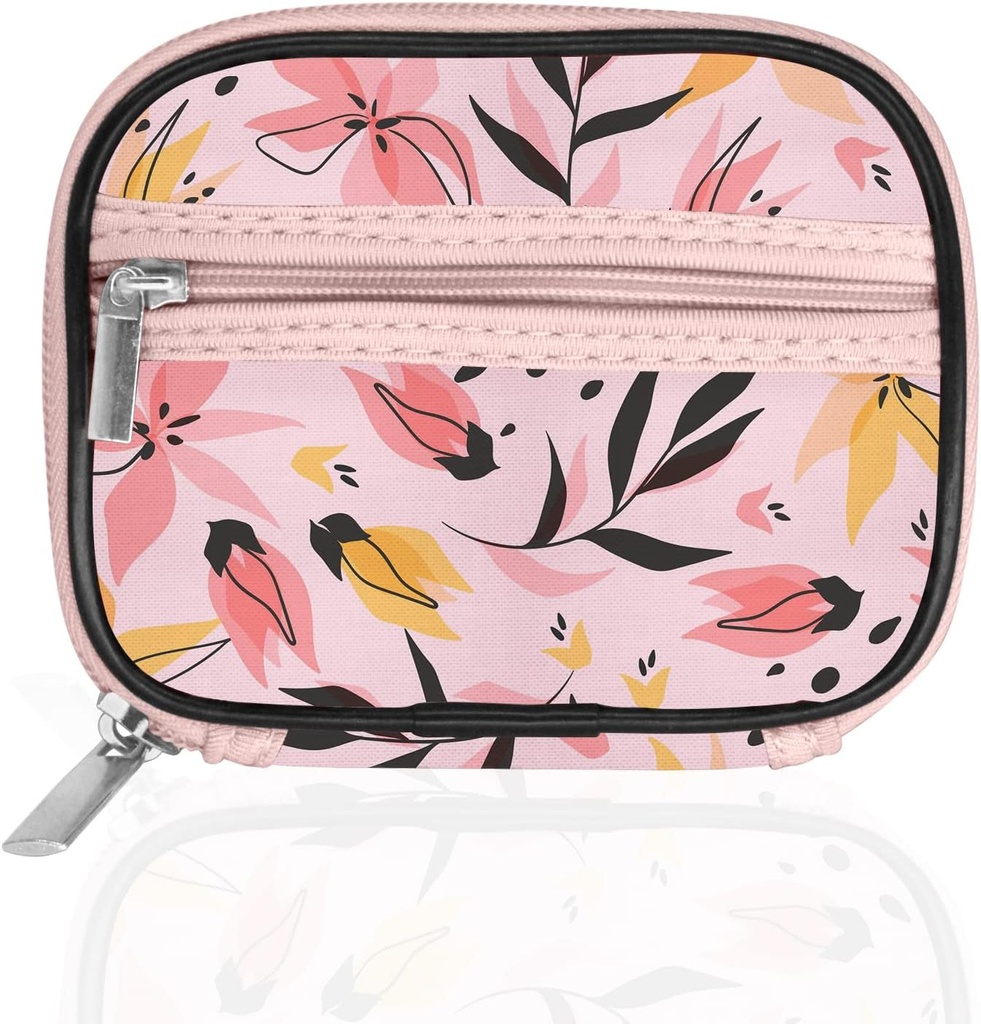 Serfeymi Ugentlig rejse Pill Organizer Pill sag for Purse med Aftagelig 7 Day Pill Box, Fashionable Travel Medicine Organizer Pill Container til medicin, Vitamin, Supplement - Pink 03