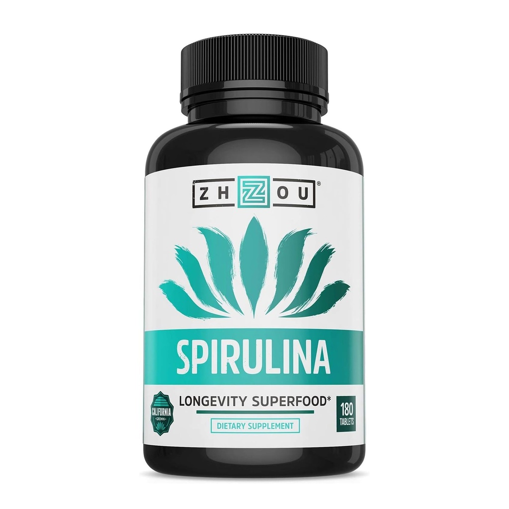 ZHOU Spirulina: 33: Tab, (Btl- Plastic) 180 kt
