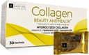 Hydrolyseret Collagen Peptider 30 Powder Pakninger med C-vitamin (1000mg) & Hyaluronsyre, der understøtter hår, hud, negle & joints, Orange Flavor, 30 Servere