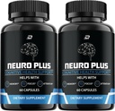 Neuro Plus Brain Supplement, NeuroPlus for Memory Formula, Nero Plus PQQ to Reduce The Negative Effects of Brain Fog, Neuro+ Cognitive Function, Nuero Plus Reviews (2 Pack - 120 Capsules)