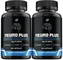 Neuro Plus Brain Supplement, NeuroPlus til hukommelse formel, Nero Plus PQQ til at reducere de negative virkninger af Brain Fog, Neuro + kognitiv funktion, Nuero Plus anmeldelser (2 Pack - 120 Kapsler)