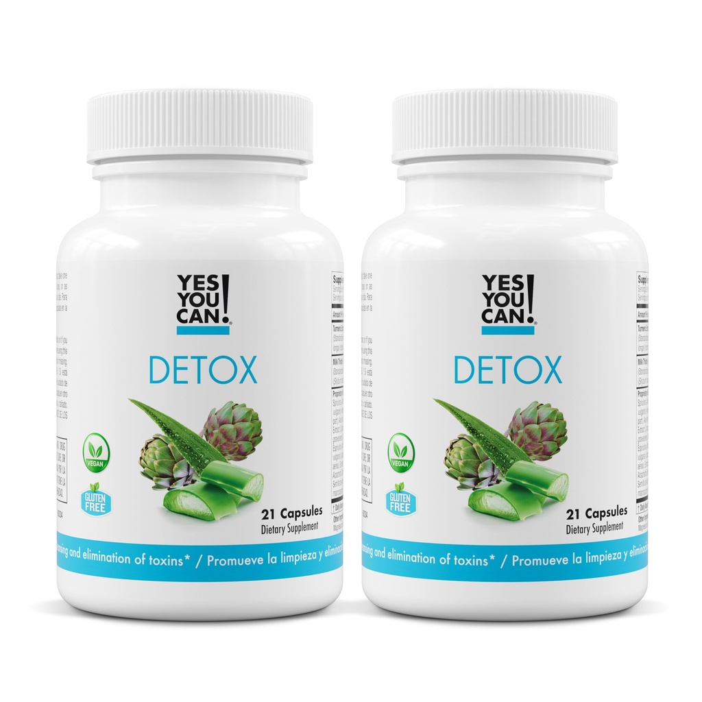 Ja, du kan! Natural Detox piller - Diuretisk rensning med elektrolytter og vitaminer - Hjælper med vandretention - Glutenfri, 21 kapsler (2 Pack)