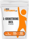 BulkSupplements.com L- Ornithin HCl Powder - Ornithin Supplement, Aminosyrer Supplement - Gluten Free, 1g per Serving, 100g (3,5 oz) (pakning med 1)