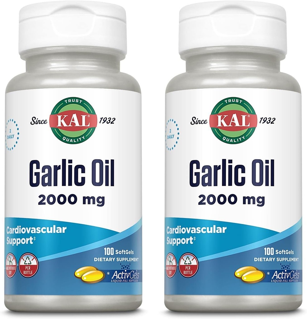 KAL Hvidløgsolie 2000 Softgels, 100 Greve Budd124; pakke med 2