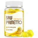 Saw Palmetto til kvinder - DHT Blocker hårvækst supplement - 500mg Potent Saw Palmetto Gummies til hår, hud, negle, urinveje Wellness - Mango- Ananas Flavor - 60 Gummies