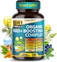 VEGATOT NAD + Boosting Complex - NAD Kosttilskud til kvinder & mænd 15-in-1 Formel med Resveratrol Gurkemeje Quercetin Rosemary Bilbær Sage Green Tea