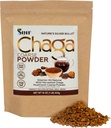 Sayan Siberian Pure Raw Coass Chaga Powder 1lb / 454g - Premium Wild Forest Harached Super Antioxidant Tea - Understøtter immunsystemet og fordøjelsessygdomme - Fokus, Energi, Klarhed, Wellness - non-GMO