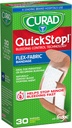 CURAD QuickStop Blødning Control Fleksible stofbånd, Diverse størrelser, 30 Greve