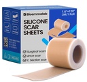Silikone Scar Sheets Kirurgisk Tape (1.6 "x120" Roll) Face Patches Acne Behandling C Section Strips, Skin- følsomme Medical Grade Healing Scar Bandages Pads til Keloid, Stretch og Tummy Tuck Inddrivelse