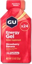 GU Energy Original Sport Nutrition Energy Gel, Jordbær Banana, 24 Count Box