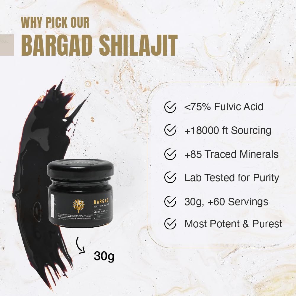 Himalayan Shilajit Resin for Womens against 124; 100% Pure, Gold Grade & Lab Testet Mester124; øger energi, Immunitet & Vitality med Fulvic Acid & 85 + Mineralvand 124; 30g premium wellness
