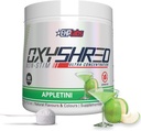 EHP Labs OxyShred Ikke Stimulant Pre Workout Powder - Stim Free Pre Workout, Koffein Gratis Preworkout for mænd og kvinder med L Glutamin & Acetyl L Carnitin - Apple, 60 Servere