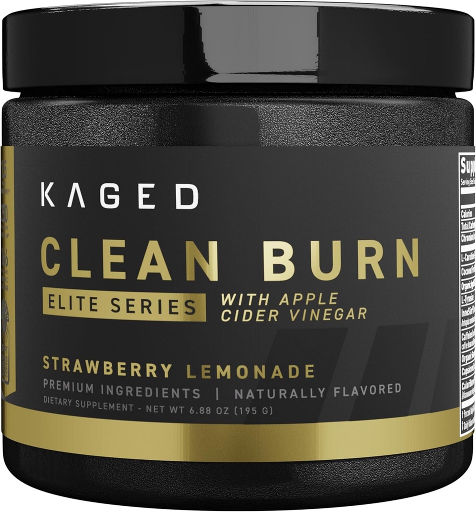 Kaged Termogent Powder Clean Burn Elite Budd124; Jordbær Lemonade Budd124; Mænd & Kvinder Budd124; Vægt Management Supplement124; Økologisk Koffein & Apple Cider Vincils