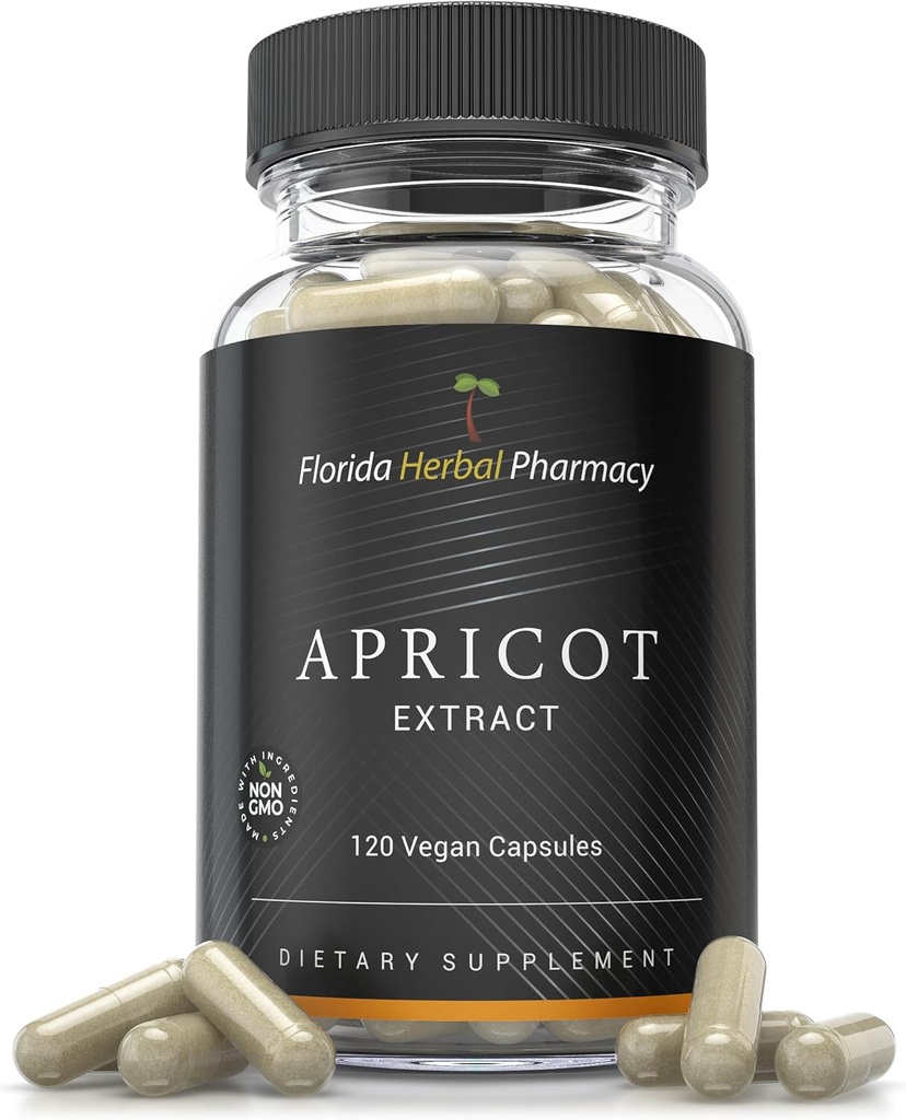 Florida Herbal Pharmacy Apricot Supplement kapsler 20: 1 (120 kapsler) 500 mg per kapsel, 1000 mg servering