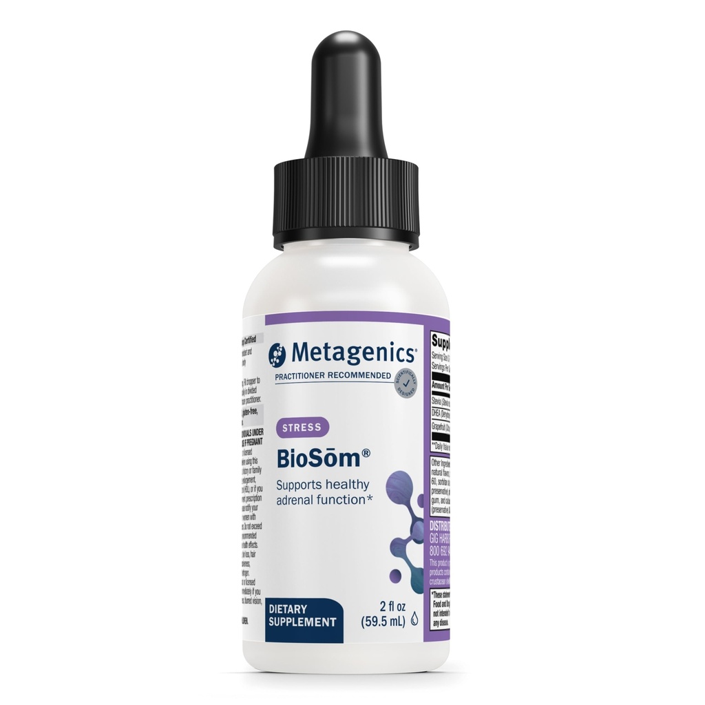Metagenics BioSom - Liposomal DHEA Spray med Grapefrugt Extract & Stevia - Understøtter Hormone Balance, Stress & Energiniveauer * - Non- GMO, Gluten- Free, Vegan - GMP Certified Facility - 85 Serveringer