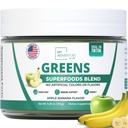 Grøn superfood pulver til fordøjelse & Gut sundhed - Keto Friendly Superfood Green Blend Powder for immunforsvar - Pulveriserede grønne supplement til immunboost - Apple Banana Flavor