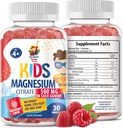 Sugar- Free Magnesium Gummies for Kids & Teens - 500mg Calm Magnesium Citrate - Chewable Magnesium Gummy Supplement til søvn, Mood & Muscle Support - 30 dages forsyning