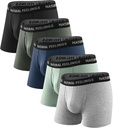 Natural Feelings Herre Undertøj Bambus Viscose Boxer Briefs Comfy Breathable Undertøj til mænd med Open Fly 5-Pack
