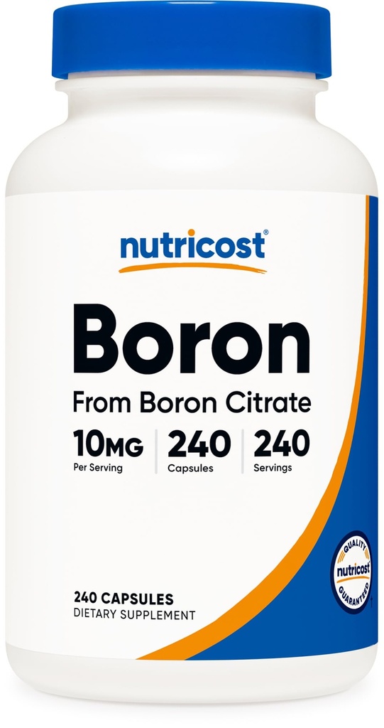 Nutricost Boron Kapsler 10mg, 240 Vegetariske Kapsler, Gluten fri og ikke-GMO