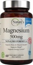 Nature 's Potent Magnesium Kosttilskud - 124; Magnesium Citrate & Magnesium Oxide 500mg - 124; Vegan Magnesium Supplement til Kvinder & Mænd - 124; USA Made Magnesium til Sovestøtte - 60 Veggie kapsler
