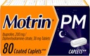 Motrin PM kapsler med 200 mg Ibuprofen & 38 mg Diphenhydramin Sleep Aid, Nighttime Pain Reliever for Minor Aches & Pains, Bulk, 80 ct