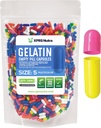 XPRS Nutra Størrelse 5 Tomme kapsler - 1000 Tomme meget små Tomme Gelatine kapsler - Piller selv Capsule Fyldning - Fyldelige Pille Gel Caps til Do- It- Yourself Vitamin Kosttilskud (Multi Color)