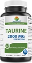 Brieofood Taurine 2000 mg per servering - 250 tabletter - 3. part Lab Testet for renhed & kvalitet
