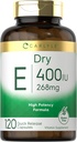 Carlyle Dry Vitamin E er 124; 400 IE (268mg) er 124; 120 Kapsler er 124; high potency formel er 124; non-GMO og gluten fri