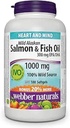 Webber Naturals Wild Salmon & Fish Oil 1000 mg (EPA 180 DHA 120) Bonus størrelse 150 + 30 Softgels