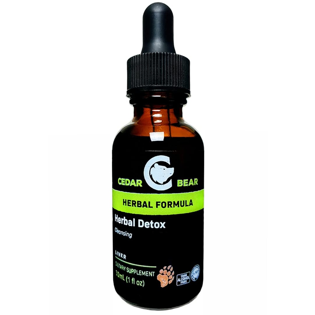 Cedar Bear - Herbal Detox a Liquid Herbal supplement Det er en dyb Detox oprydning, der hjælper Clear Organs og væv af miljøgifte 1 Fl Oz