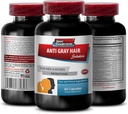 Catalase Complex Anti- Gray Hår piller - ANTI- GRAY HÅR OPLØSNING - Kraftig antioxidant til hårvækst, bevare naturlige hårfarve, forhindre graying, essentielle næringsstoffer, 1 flaske, 60 kapsler