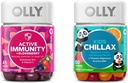 OLLY Gummy Active Immunity + Elderberry, 45 Gummies Kids Chillax, Magnesium Gummies, Lemon Balm, Rolige Chews for Kids 4 +, 50 Greve