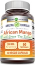 Amazing Formulas African Mango med Green Tea Extract Supplement 124; 500 Mg pr Serving Budd124; 60 Veggie Kapsler Budding124; Non- GMO Budding124; Gluten- Free Budding124; Lavet i USA