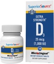 Superior Source Vitamin D3 1000 IE - Tilbud Immunsystemet, Brain & Nervesystemet Support - Hjælpemidler Calcium Absorption for tænder & ben Sundhed - Bariatric Friendly - 100 Sublingual Opløsning Tablets
