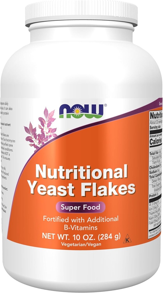 Now Foods Supplements, Nutritional Gær Flakes, Forstærket med ekstra B- vitaminer, Super Food, 10 -Ounce