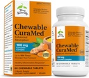 Terry naturligt CuraMed 100 mg Curcumin Complex - Forbedret Absorption Curcumin tillæg med gurkemeje - Brain & Lever Health Support - Vegansk Kosttilskud - 60 tyggetabletter