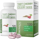Bronson Tart Cherry Extract + Selleri Seed Kapsler - Kraftfuld Urisyre Rengøring, Fælles Mobilitet Support & Muscle Inddrivelse Supplement - Ikke GMO formel, 120 Vegetariske Kapsler