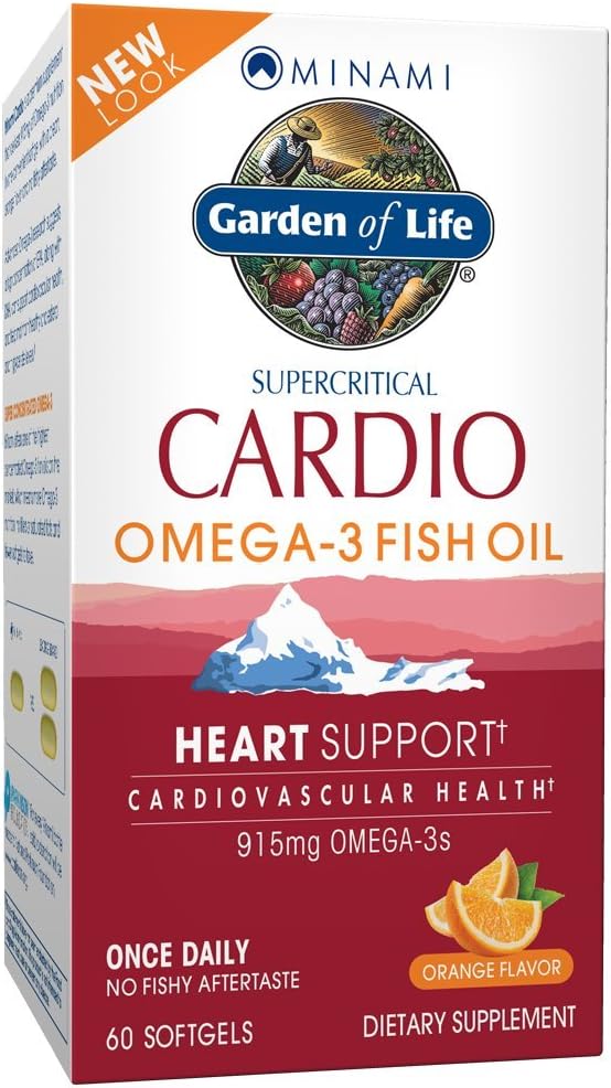 Have of Life Fish Oil Omega 3 - Cardio Fish Oil Supplement for Heart Health, 915mg Omega 3 Fedtsyrer EPA & DHA - Orange Flavor, To måneder Tilgang, Minami Ultimate Supplements, 60 Softgels