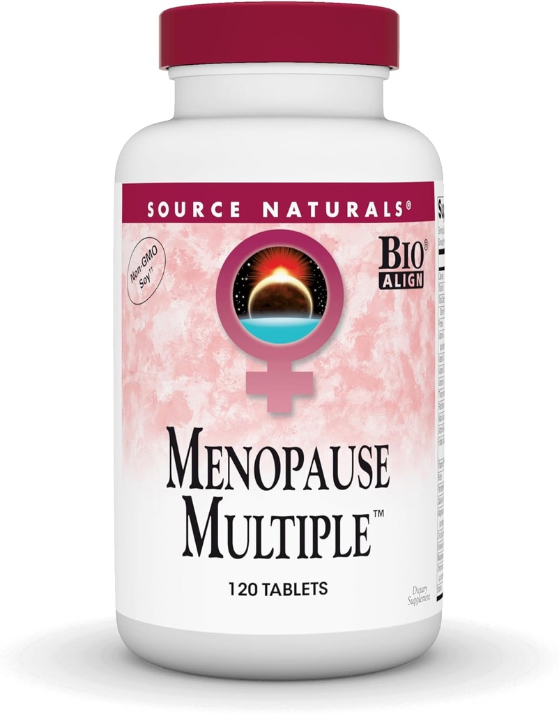 Kilde Naturals Menopause Flere, non-GMO soja - Bio- Aligned Formel - 120 tabletter