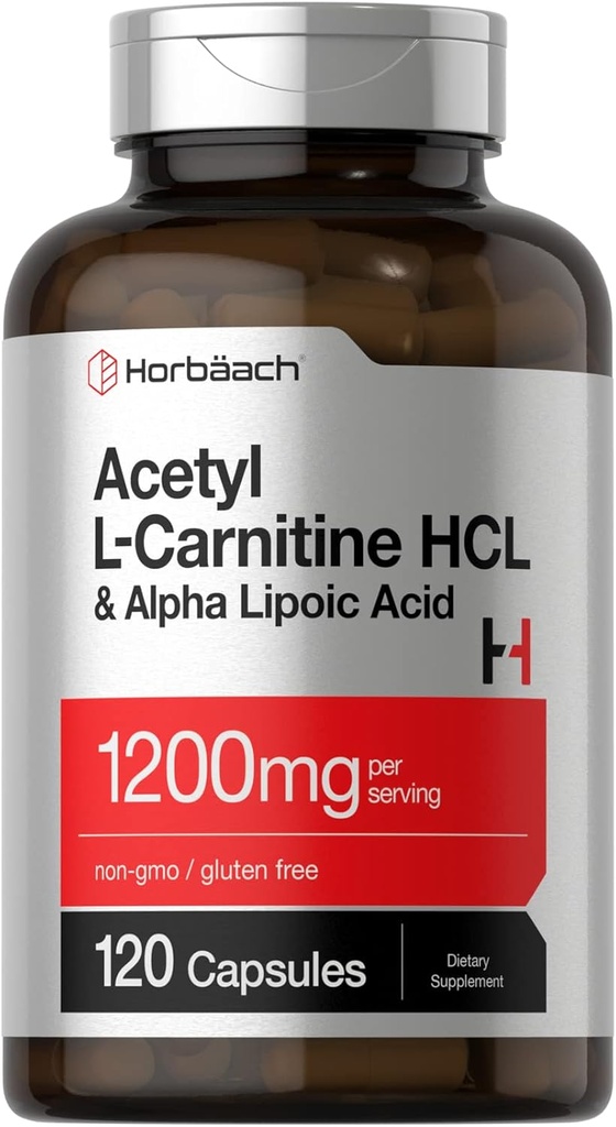 Horbäach Acetyl L Carnitin HCL & Alpha Lipoic Acid 1200mg