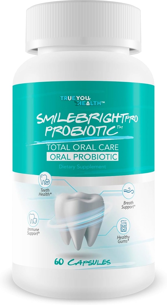 Smile Bright Pro - vores bedste i alt Oral pleje Oral Probiotic - Oral Probiotika til mund dårlig ånde - Gum Health Probiotika til tænder Probiotika - Oral Probiotika til tør mund Oral Health Probiotika