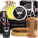 ABUDICS gaver til mænd, skæg kit, skæg grooming kit m / skæg olie skæg skæg børste skæg skæg Comb skæg Saks, gaver til far Mand ham kæreste