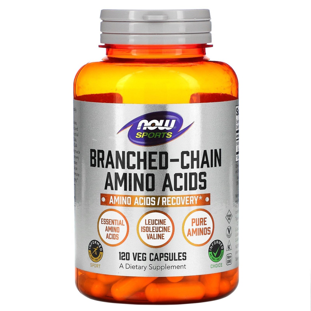 Now Foods Branch- Chain Amino (BCAA) 800mg, 120 kapsler