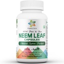 Organiske Aura Neem kapsler. 100% ren og potent. Raw Green Whole Superfood. Lavet med hele Spectrum Neem blade. Mirakel-afgiftende agent.