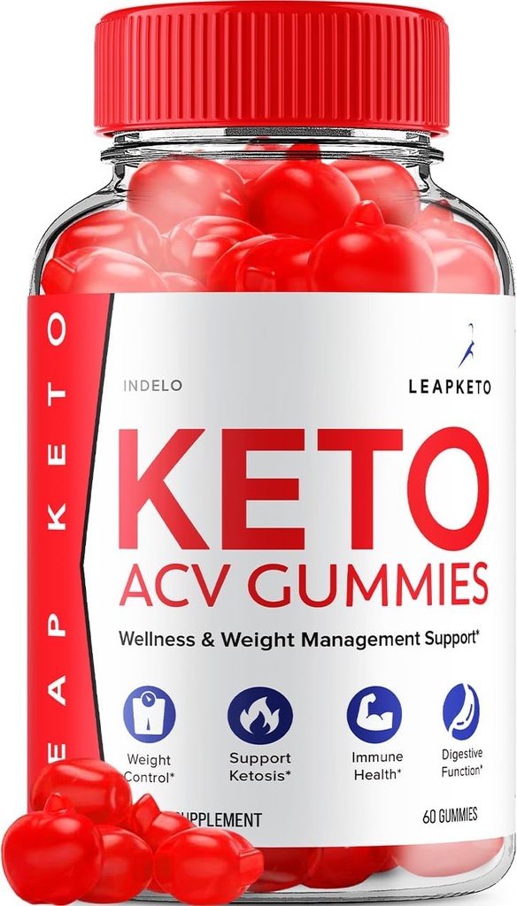 Leap Keto ACV Gummies - Advanced Formel Leap Keto Plus ACV Gummies Apple Cider Vinegaard Keto Leap Weight Management ACV Gummies Kosttilskud Anmeldelser Mænd Kvinder (60 Gummies)