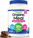 Orgain Organic Vegan Meal Erstatning Protein Powder, Creamy Chocolate Fudge - 20g Plant Based Protein, Gluten Free, Dairy Free, Lactose Free, Soy Free, No Sugar Added, For Smoothies & Shakes - 2.03lb