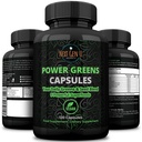 Super Green - immunsystem support - 500 mg 120 Veganske kapsler - Superfoods for Daily Booster - Sund Keto Blend med Acai, Wheatgrass, Guarana, Chlorella, Flaxseed, Matcha, Maca - af NextGenU