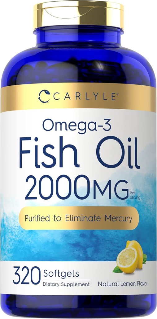 Carlyle Fish Oil Omega 3 Kosttilskud ekskl. GMO, gluten Free Pills