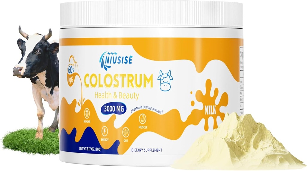 Bovin Colostrum Supplement Pulver, Bovin Colostrum Superfood til Gut Health, Bone & immunforsvar, Natural IgG Bovin Colostrum Supplement til hud og hår, Let at blande