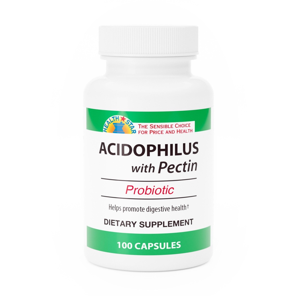 GeriCare Acidophilus med Pectin Probiotiske Kapsler, Optimerer Intestinal Flora, fordøjelsesbesvær Gut funktion, øger immunforsvar, og Styrker Bones, 100 Greve (pakke med 1)